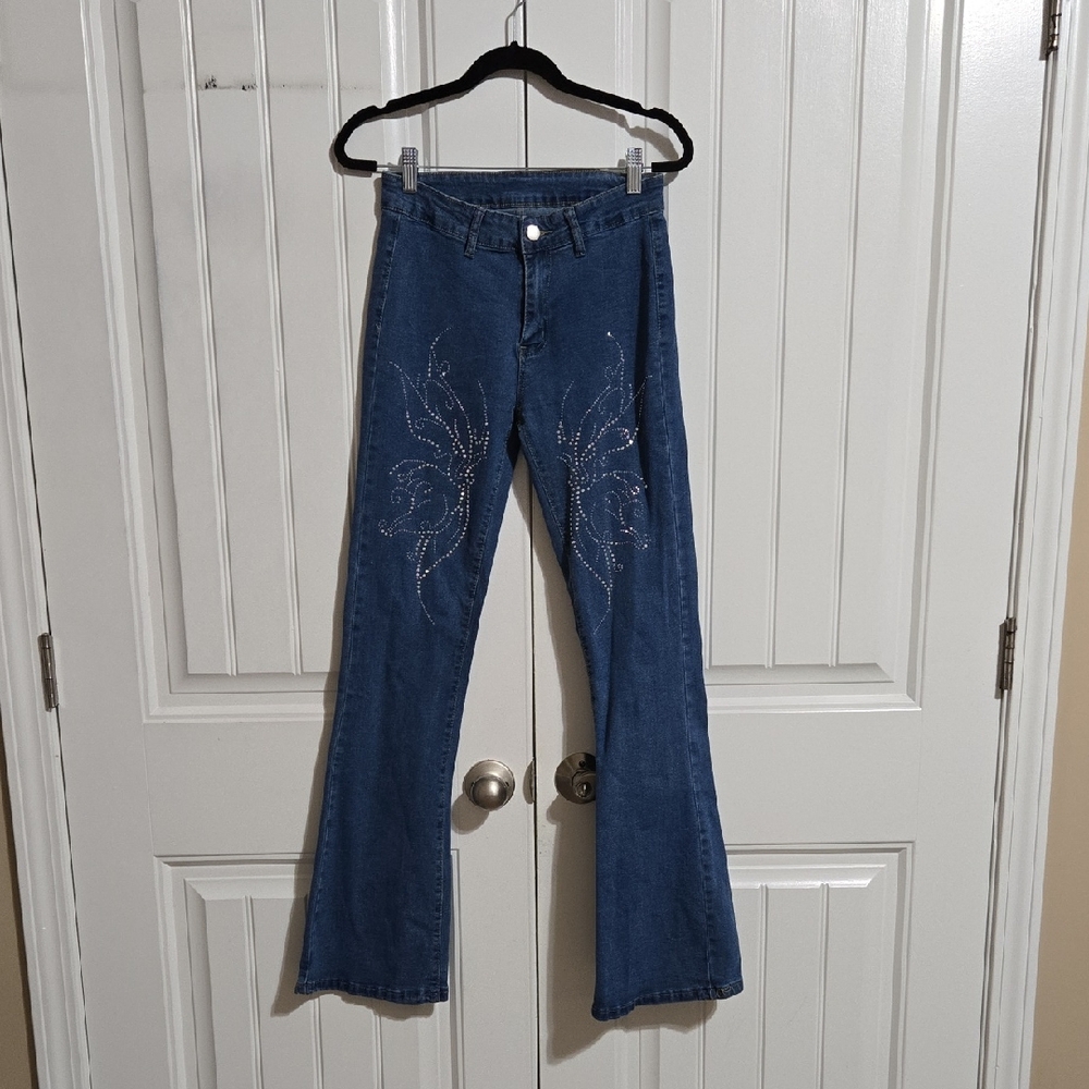 Embellished Blue Women's Jeans